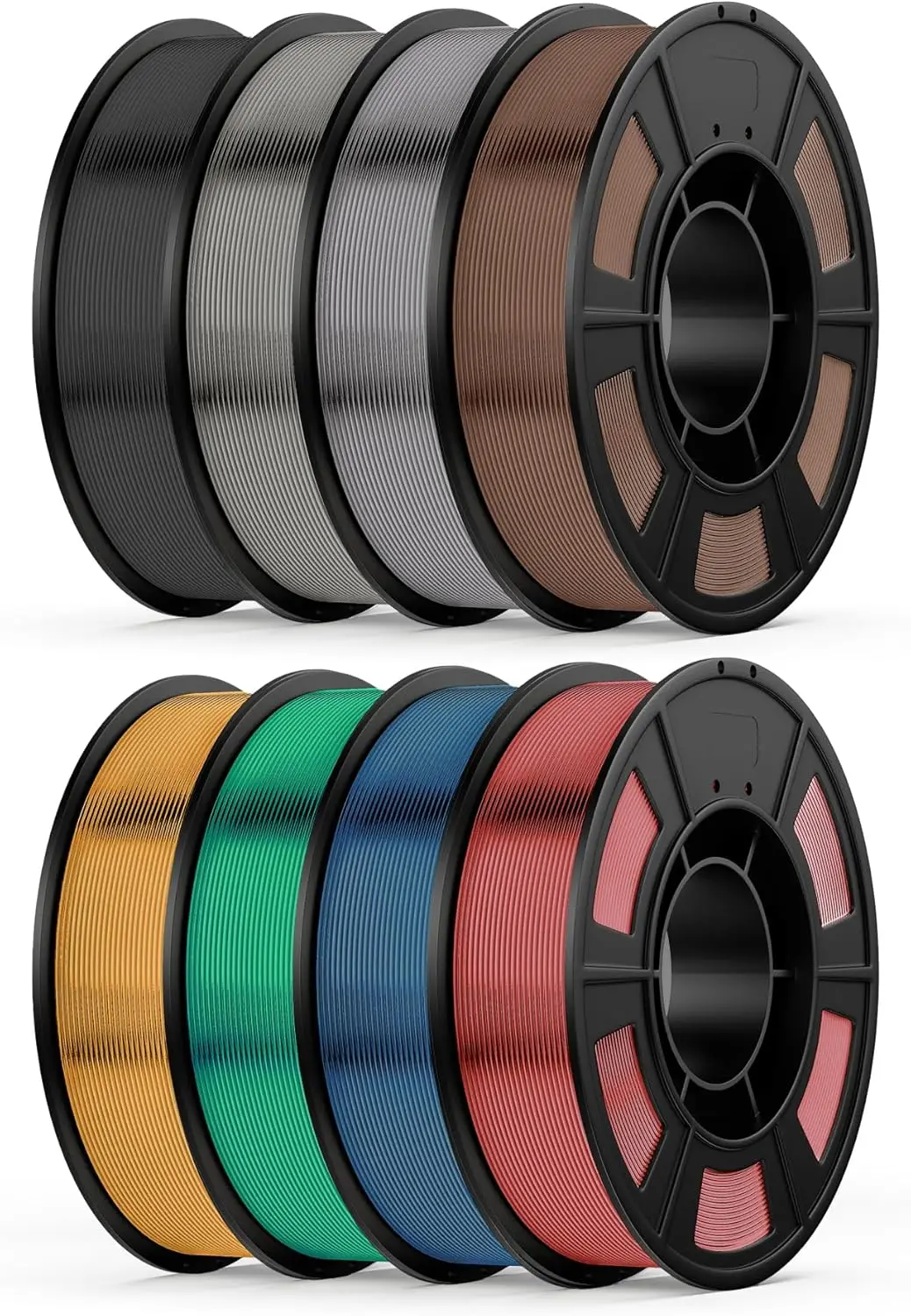 

Metallic PLA Filament 1.75mm, Metal-Like Shiny Silk for FDM 3D Printers, 0.25KG per Roll