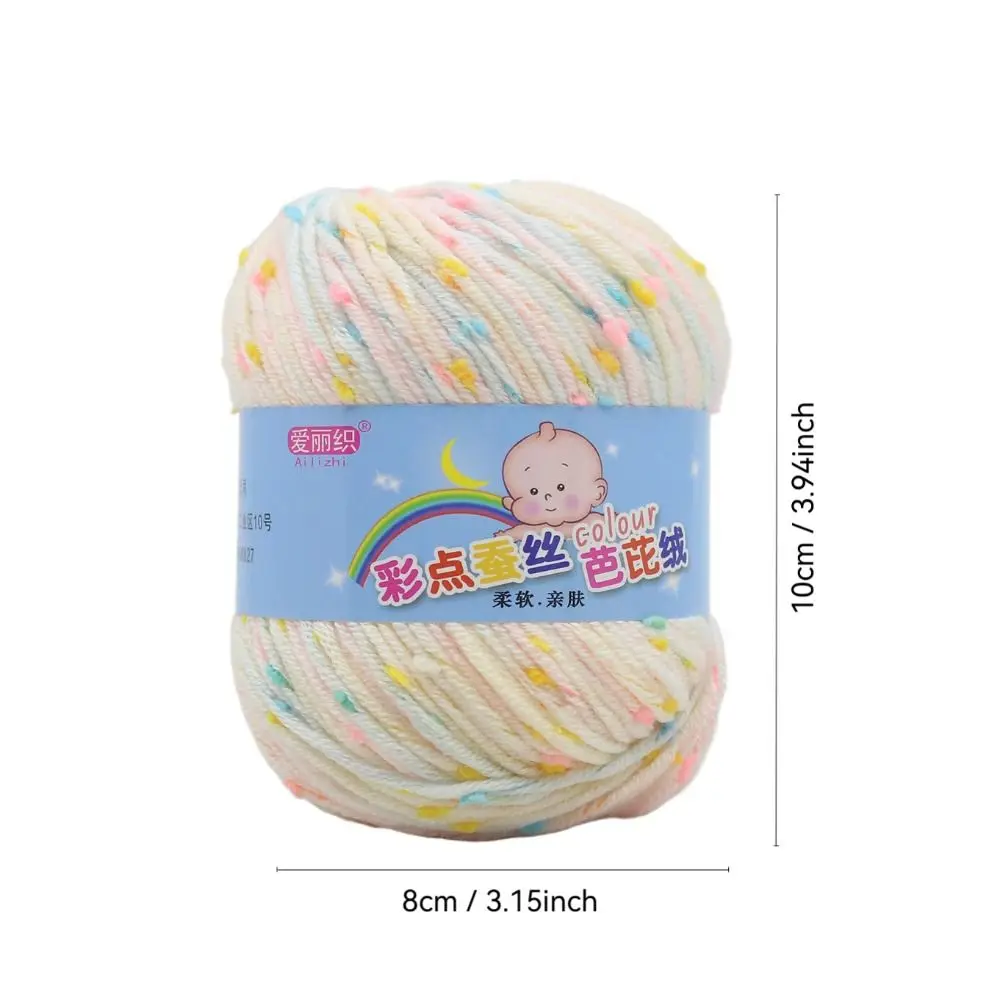 Filato di lana da 50g/rotolo filato all'uncinetto morbido multicolore filo intrecciato di cotone per bambini spesso per tappeti da cesto