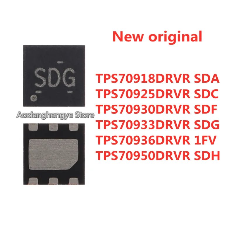 

5PCS TPS70918DRVR SDA TPS70925DRVR SDC TPS70930DRVR SDF TPS70933DRVR SDG TPS70936DRVR 1FV TPS70950DRVR SDH WSON-6 IC chip