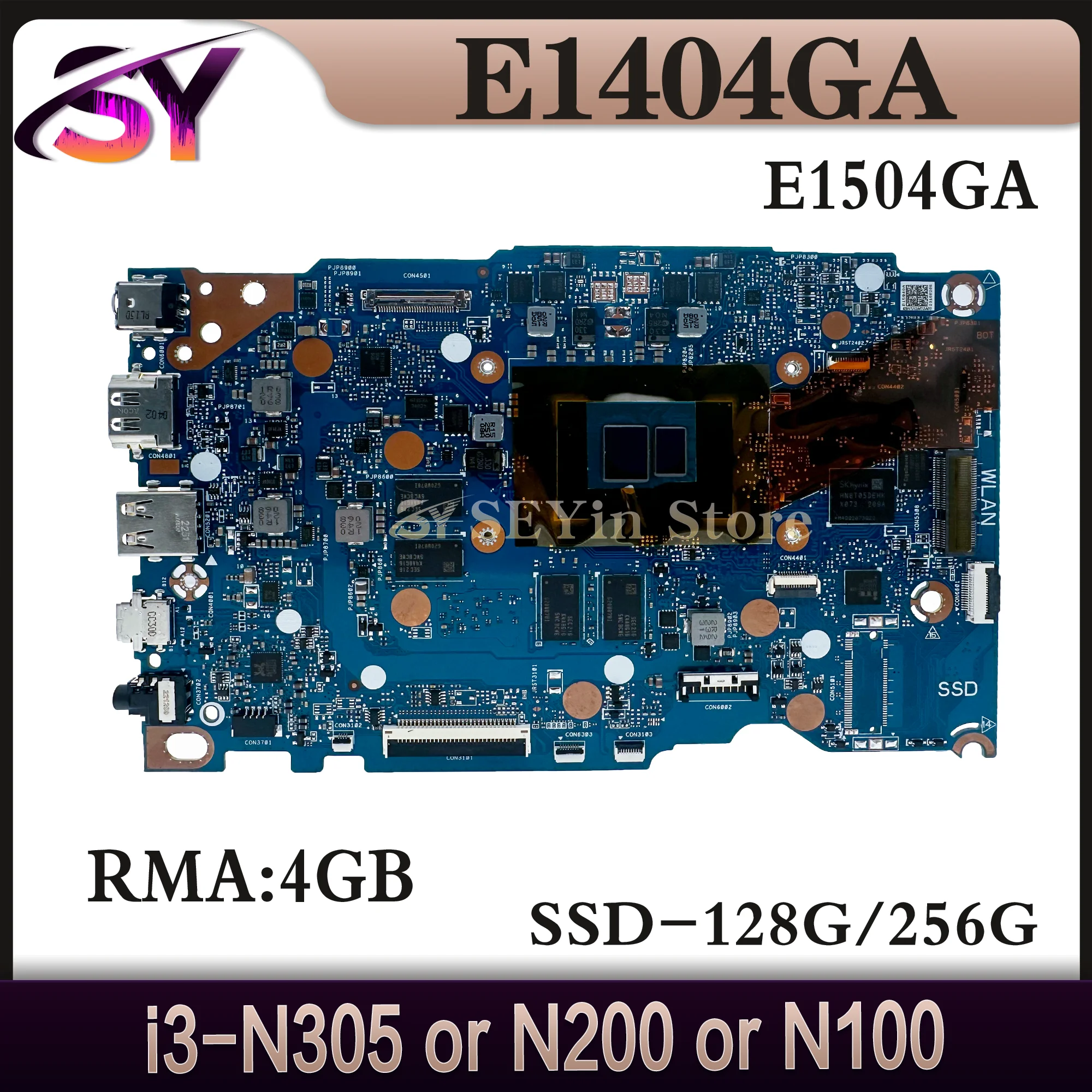 E1404G Mainboard For E1404GA E1504GA E1404GAB E1504GAB Laptop Motherboard i3-N305 N200 N100 RAM-4GB SSD-128G/256G