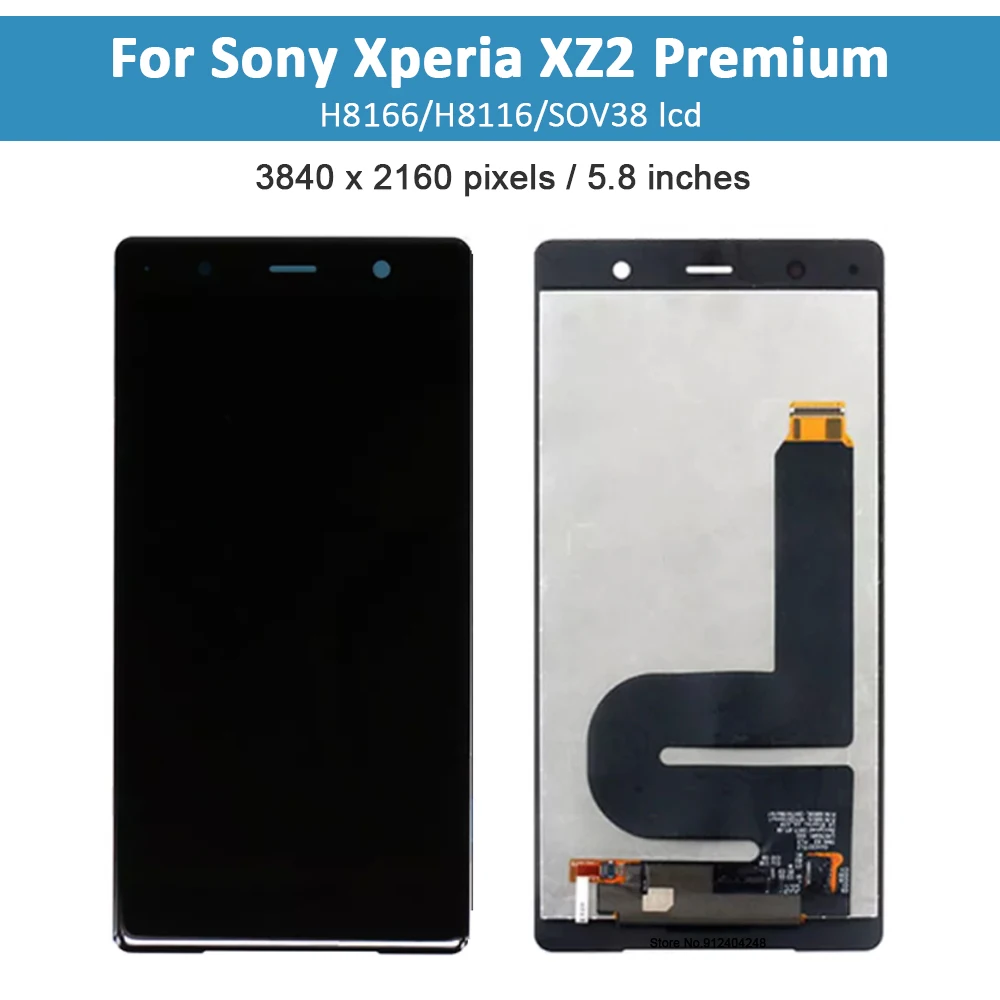 Original lcd For Sony Xperia XZ2 Premium Dual H8166 LCD Display Touch Screen Digitizer Repair Parts For Sony XZ2 P Screen LCD