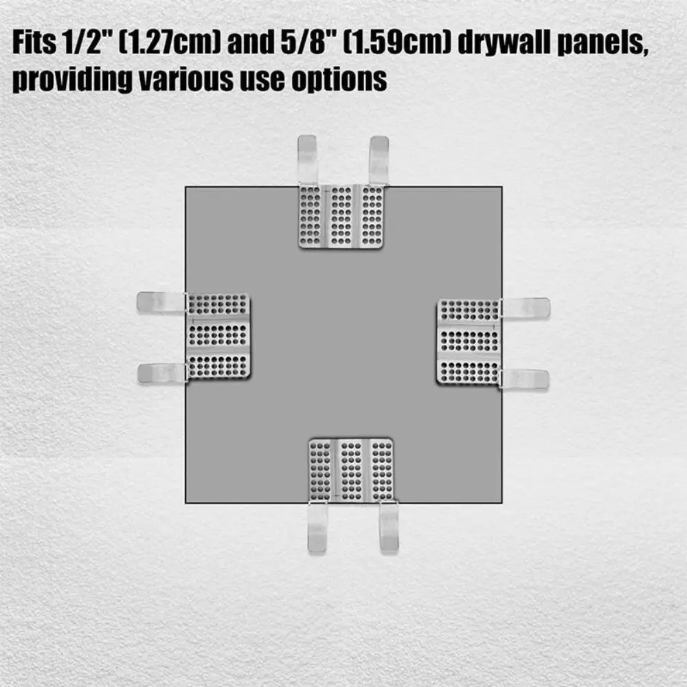 10pcs New Wall Patch Fixing Drywall Repair Clips with Screws Perforated Wall Patch Clips Wall Hole Repair Plasterboard Clips