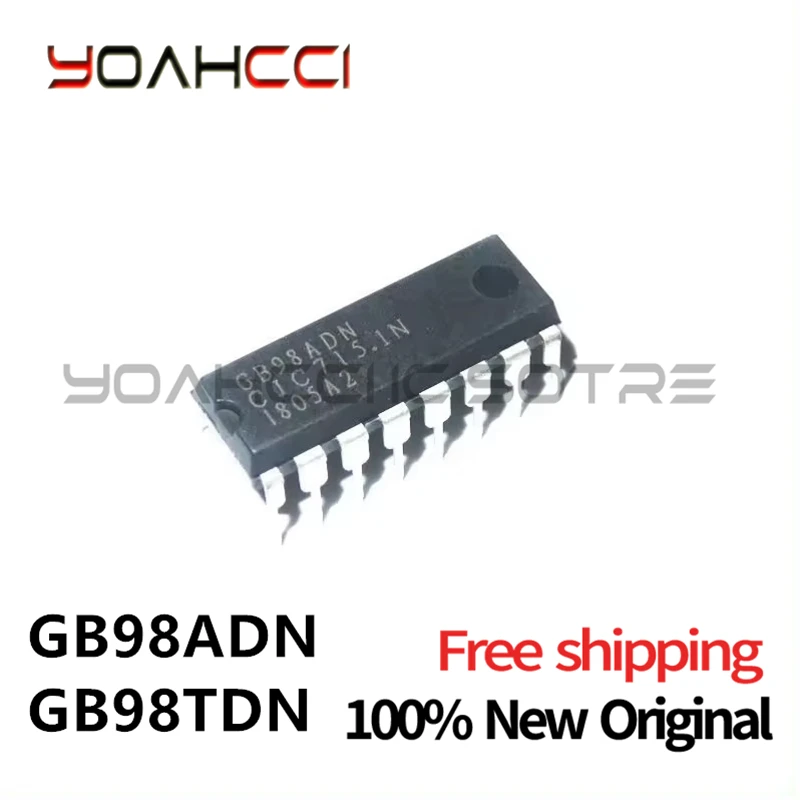 (10piece)100% New GB98ADN GB98TDN DIP-16 Chipset Original free shipping