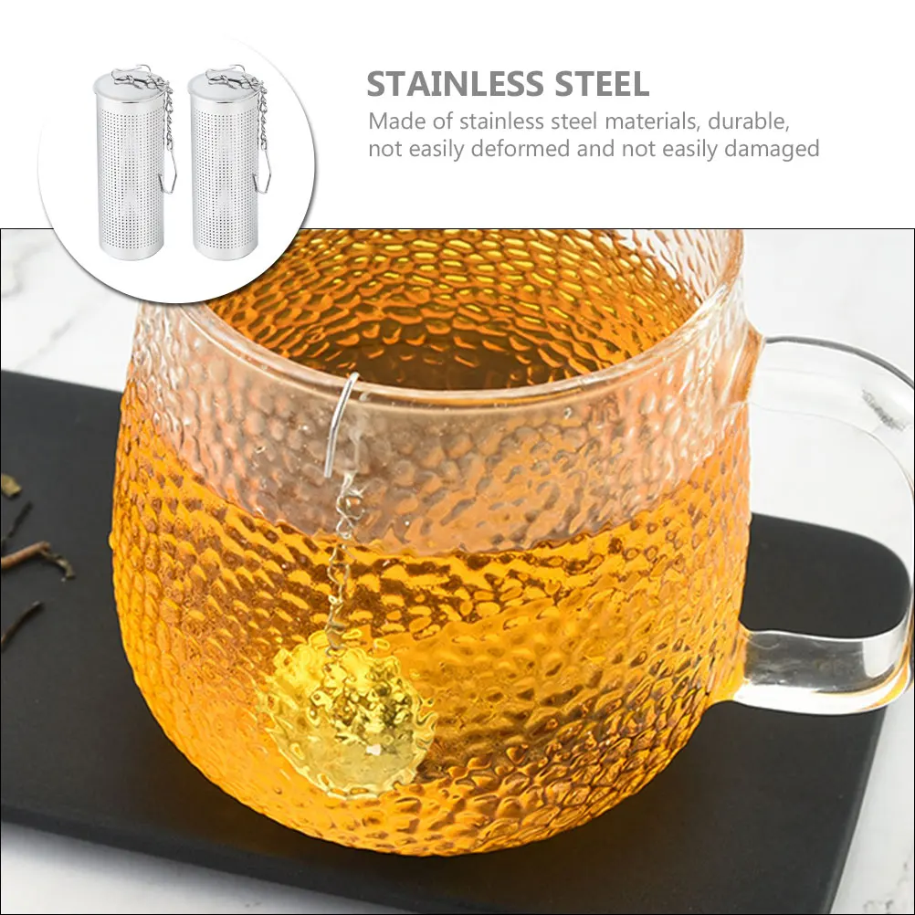 

2Pcs Stainless Steel Tea Strainer Infuser Compact Design Easy to Clean with Hook for Cup Edge Perfect for Travel