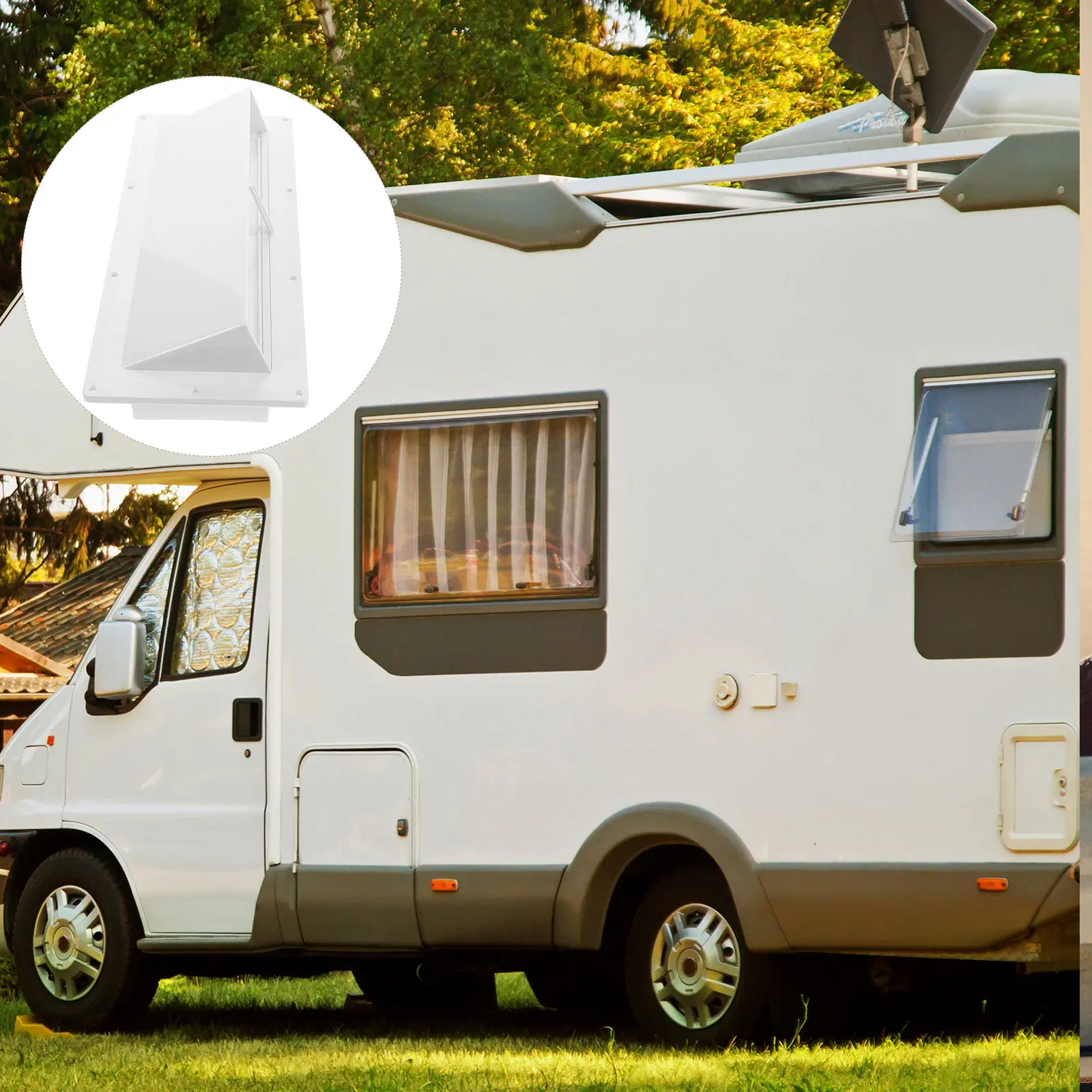 

ABS Rv Floor Vent Cover Universal Design for Camper Trailer Kitchen Bathroom Ventilation System Easy Installation Aesthetic