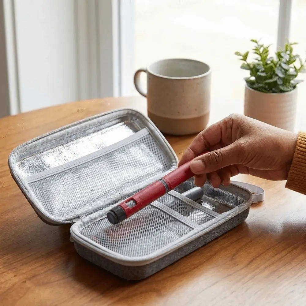 Waterproof Insulin Cooling Bag Dust-proof Thermal Insulated Insulin Vial Storage Case Shockproof Pill Storage Box Travel Case