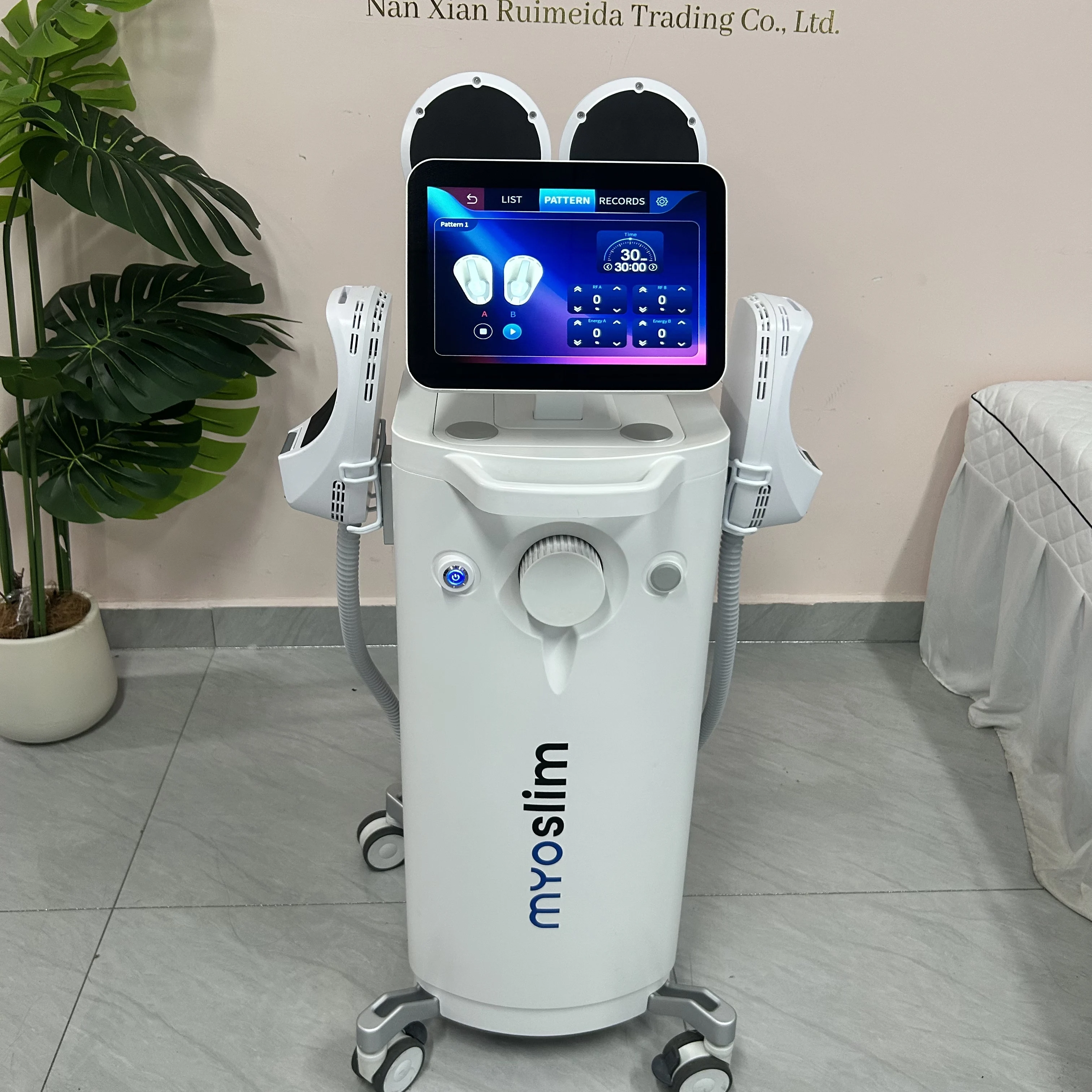 EMS MYOslim Machine Sculpting Body Muscle Stimulation Massager RF Sculpt Electromagnetic Butt Fat Healthy Beauty Store Salon