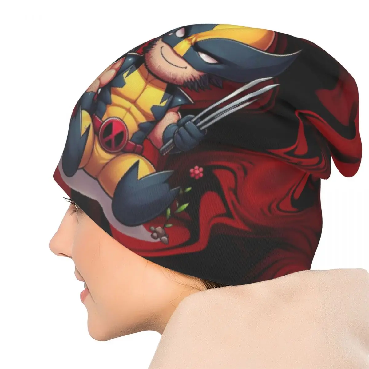 Hat 2024 MARVEL Video Thin Caps For Men Women Deadpool & Wolverine Skullies Beanies Ski Caps Soft Bonnet Hats