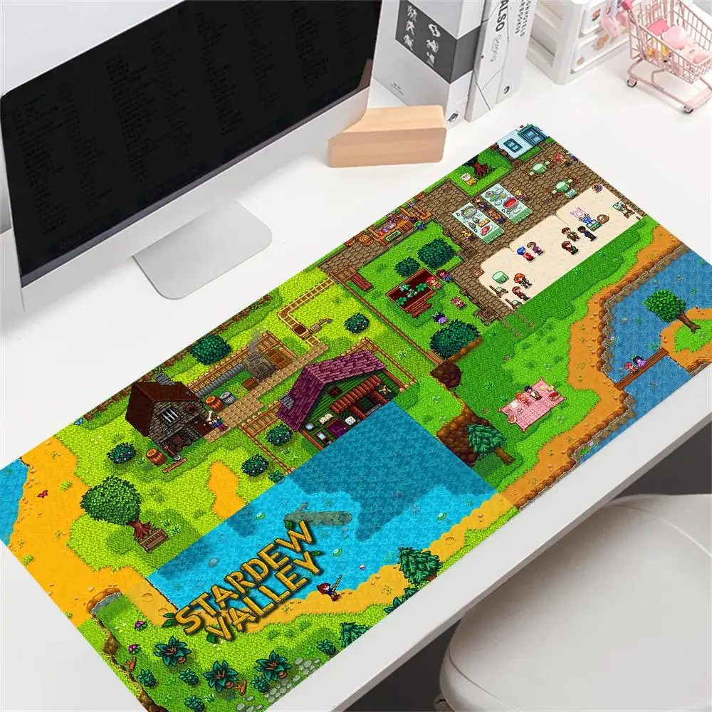 Anime Keyboard Mice Pad Office S-Stardew Valleys Large Anti-slip Mat Rubber Deskpad Gaming Mousepad Speed Rug Gaming Accessories