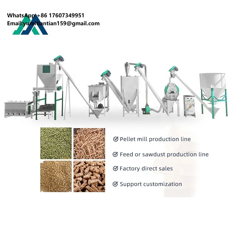 Macreat Animal Feed Pelletizing Machine Farm Use Animals Feeding Line Cattle Chicken Sheep Pig Poultry Feed Production Line