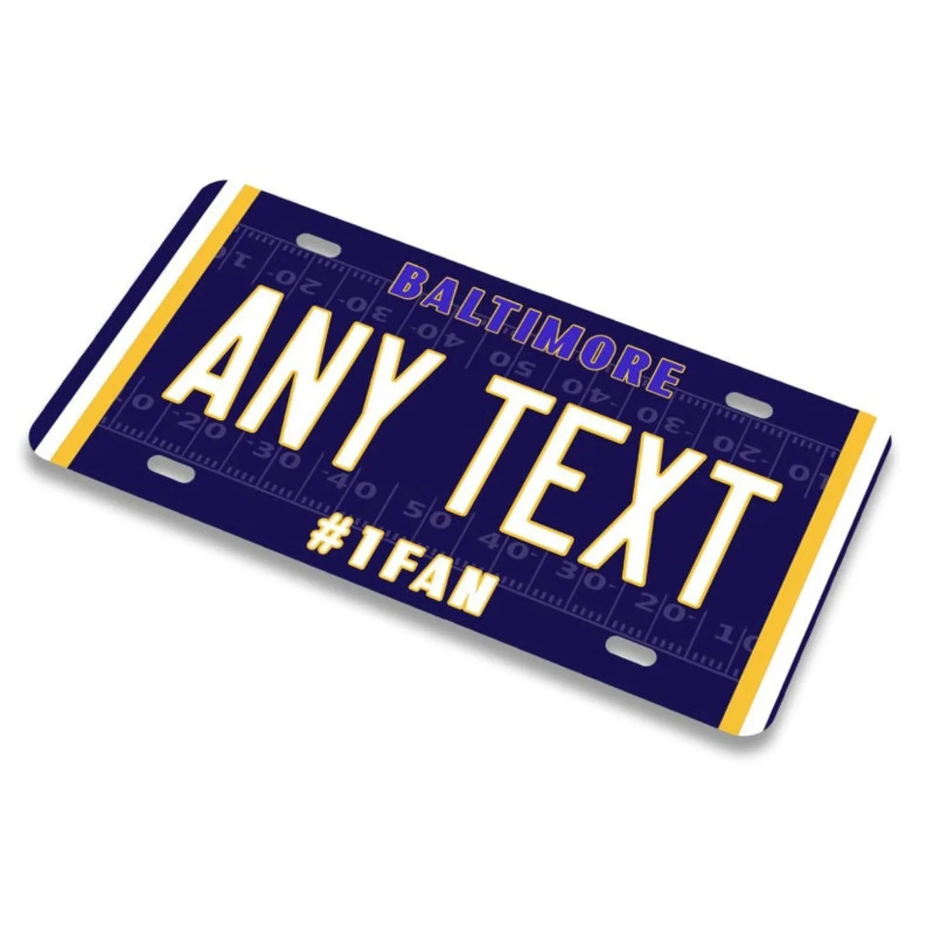 لوحة ترخيص ألومنيوم بالتيمور رافينز مخصصة مخصصة - ديكور السيارة/المنزل 2 مرات تذكارية للأبطال (الديكور فقط) #4