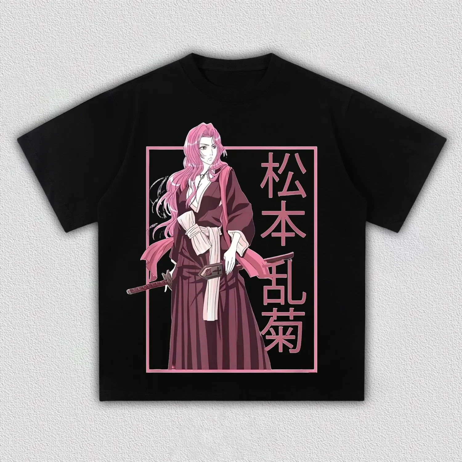 Anime Bleach Rangiku Matsumoto Graphic T‑shirt Unisex Short Sleeve Tee Japanese Character Print Otaku Harajuku Streetwear Tops
