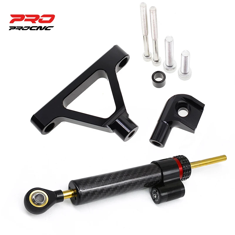 

For Kawasaki Ninja ZX6R ZX-6R 2007-2008 CNC Motorcycles Stabilizer Damper Complete Steering Mount Kit Bracket