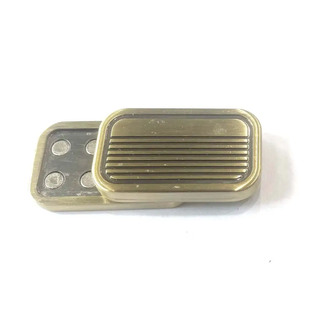 Cadeau adulte Triple poussée Fidget curseur main Spinner carte de poussée sensorielle magnétique Haptic caméra en forme de métal Fidget jouet tdah autisme