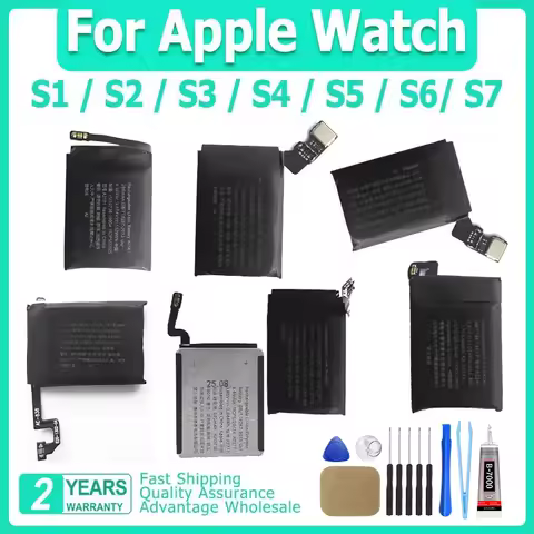New Replacement Battery For Apple Watch Series SE 7 6 5 4 3 2 1 Bateria For IWatch S1 S2 S3 LTE S4 S5 S6 S7 38/40/41/42/44/45/4