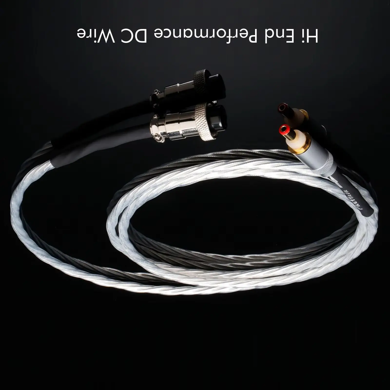 Hifi GX16 to DC2.1/DC2.5 Cable OCC silver-plated double shield Digital cable use for audiophile speaker amplifer CD/DVD Player