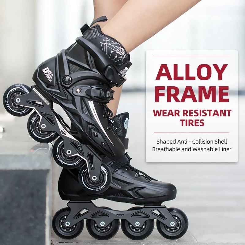 أحذية التزلج على الجليد المضمنة للبالغين للجنسين، أحذية التزلج على الجليد الاحترافية، معدات تدريب اللياقة البدنية الخارجية المتينة #4