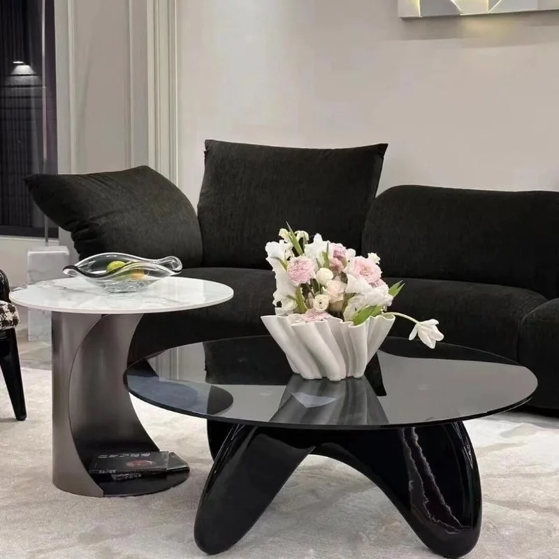 

Decoration Bedroom Modern Side Table Living Room Minimalist Transparent Coffee Table Simple Couchtisch Postmodern Furniture