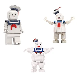 MOC Ghostbustered Stay-Puft Marshmallow Man Building Bricks Kit 3 Types Marshmallow Figuers Blocks Toys Movie Fans Gifts