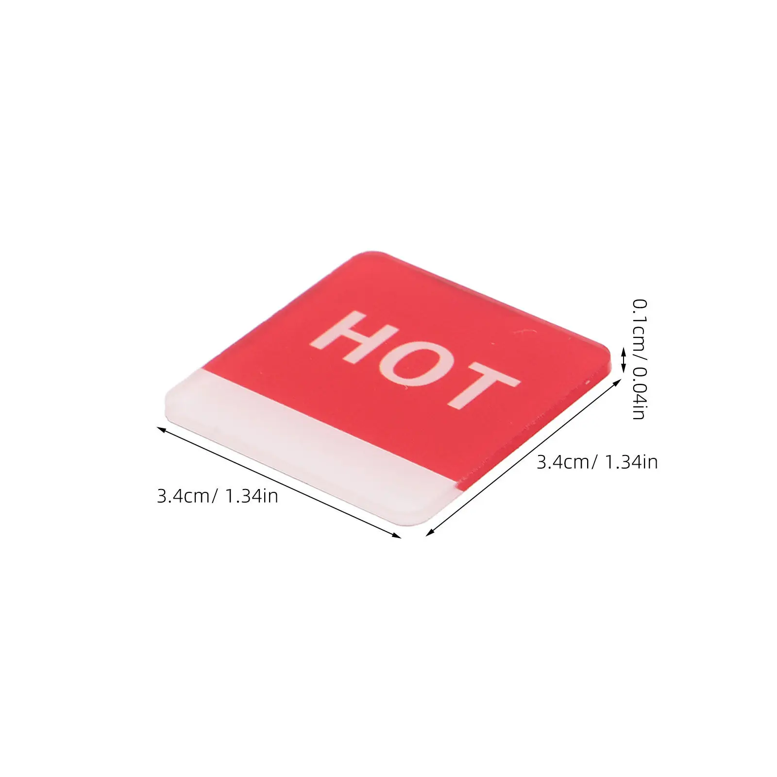 10Sets Acrylic Hot Cold Signs Waterproof Stick on Bathroom Kitchen Faucet Indicators High Visibility Hot Cold Water Labels