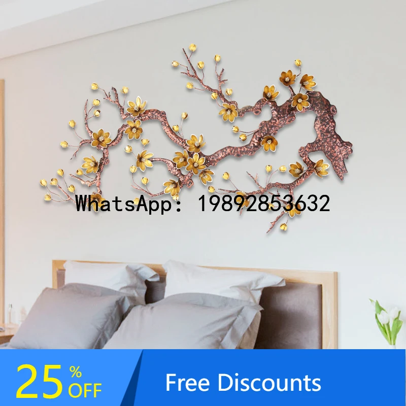 

XL Living Room Hanging Decoration Iron Art Magnolia Flower Sofa Background Wall Decoration Soft Art Hanging Piece