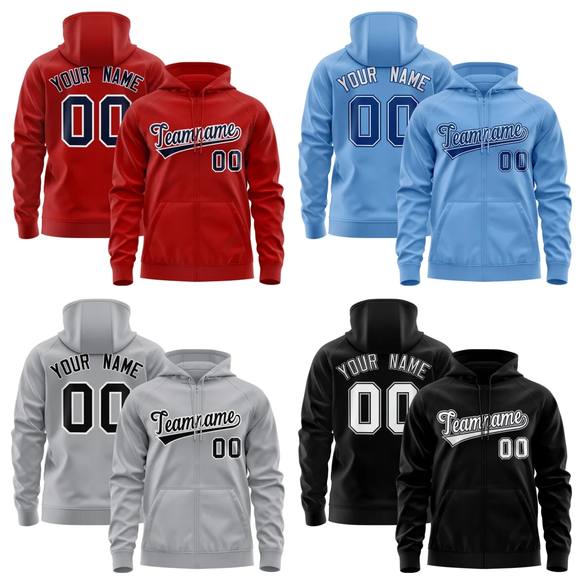 Custom Zipper Hoodies Personalized Design your Own Logo Texts Stitching Fleece Sweatshirt for Men&Youth