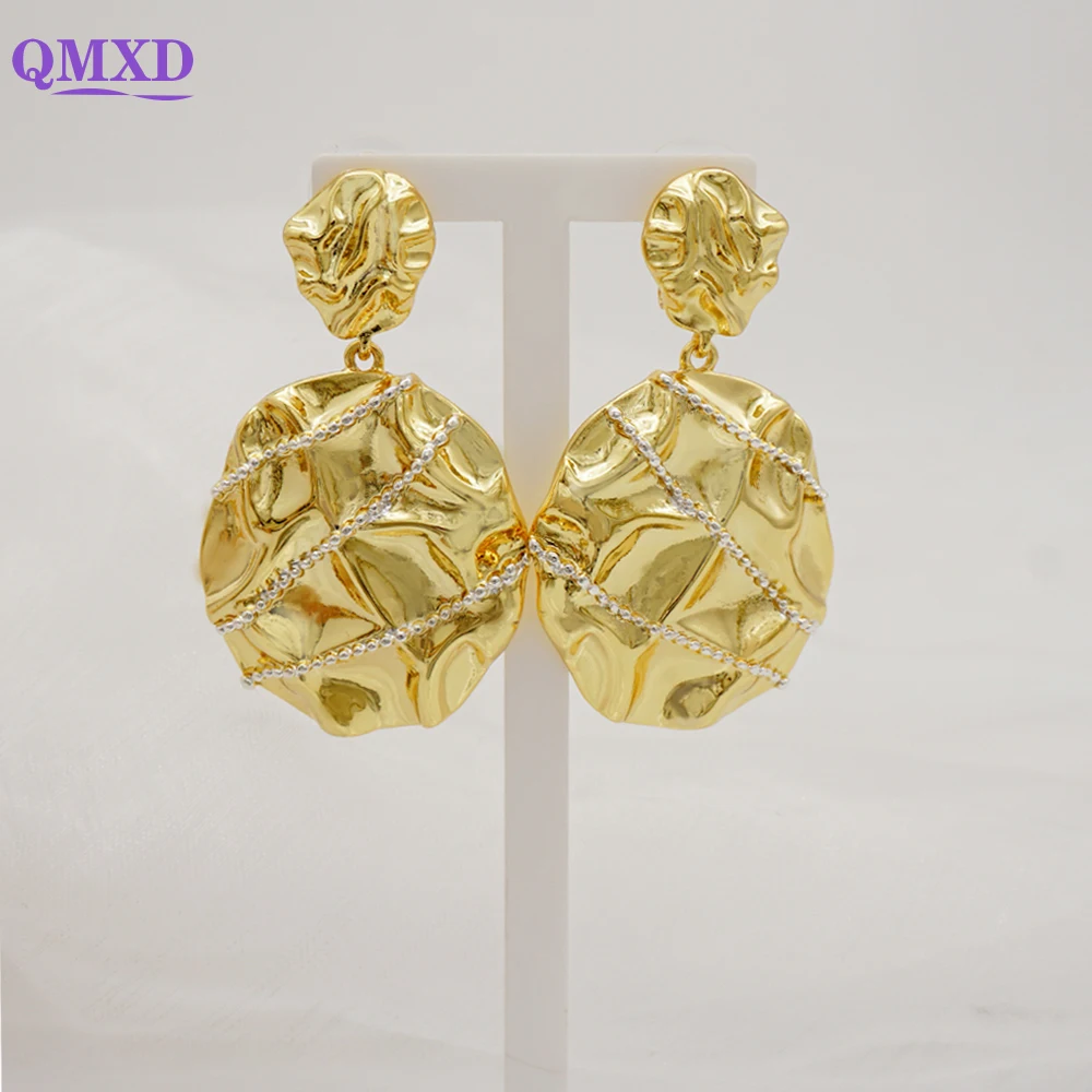 

Italian Gold Color Earrings Women Wedding Banquet Jewelry Earrings Drop Round Earrings Statement Earings For Women