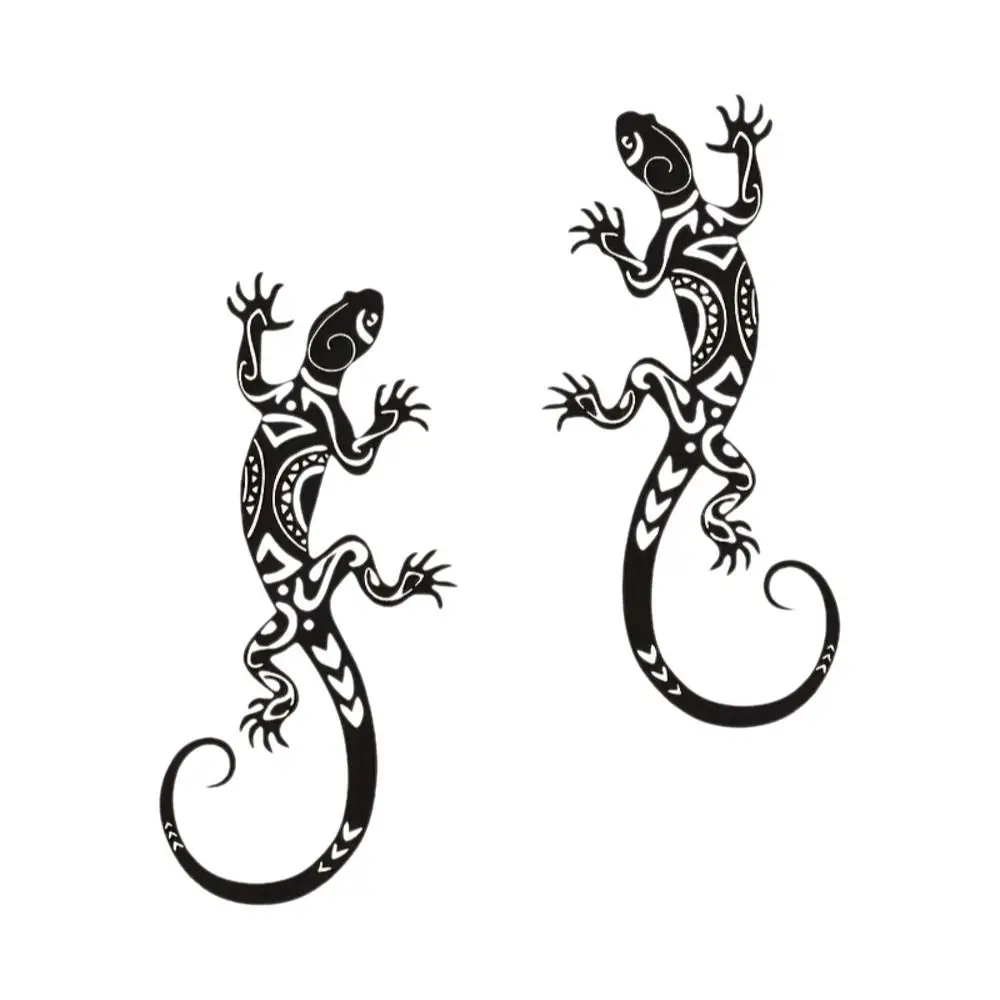 2Pcs New Iron Gecko Wall Art Metal Rustic Style Lizard Wall Art Wall Hanging Animal Shape Wall Ornament Home Garden