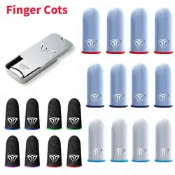 1/2 Pair Luminous Fingertips Breathable Game Finger Sleeve Finger Cots Touch Screen Thumb Gloves for PUBG Mobile Gaming