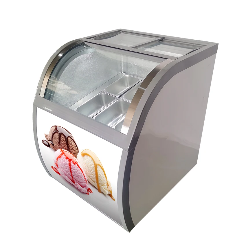 

Small Display Freezer Fridges and Deep Freezers Refrigerated Showcase Ice Cream Freezer