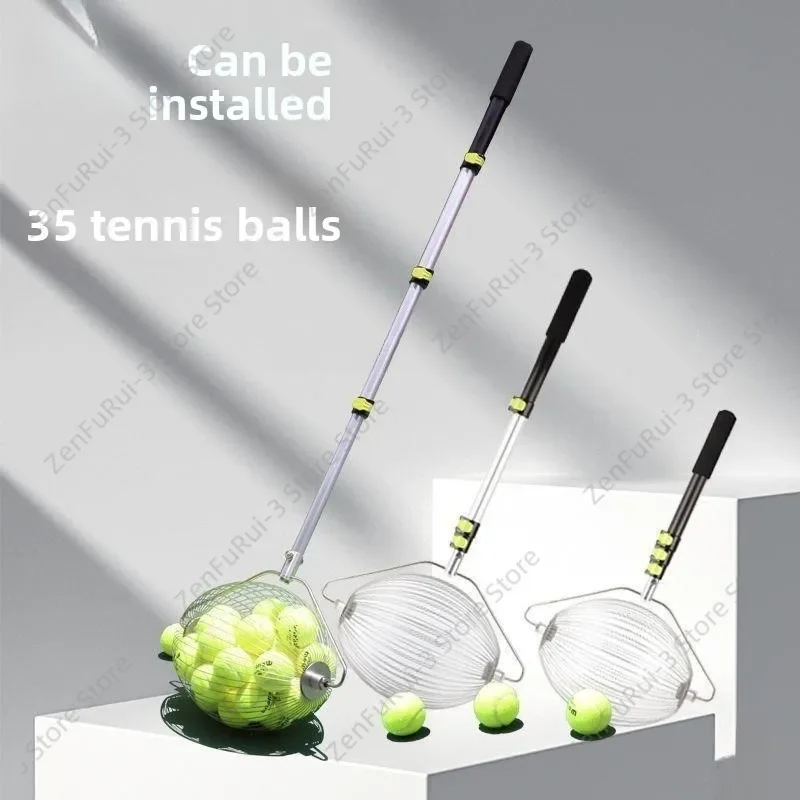 Telescopic Rolling Ball Picker Adjustable Ball Collecting Basket For Tennis Table Tennis Fruit Harvesting Tool