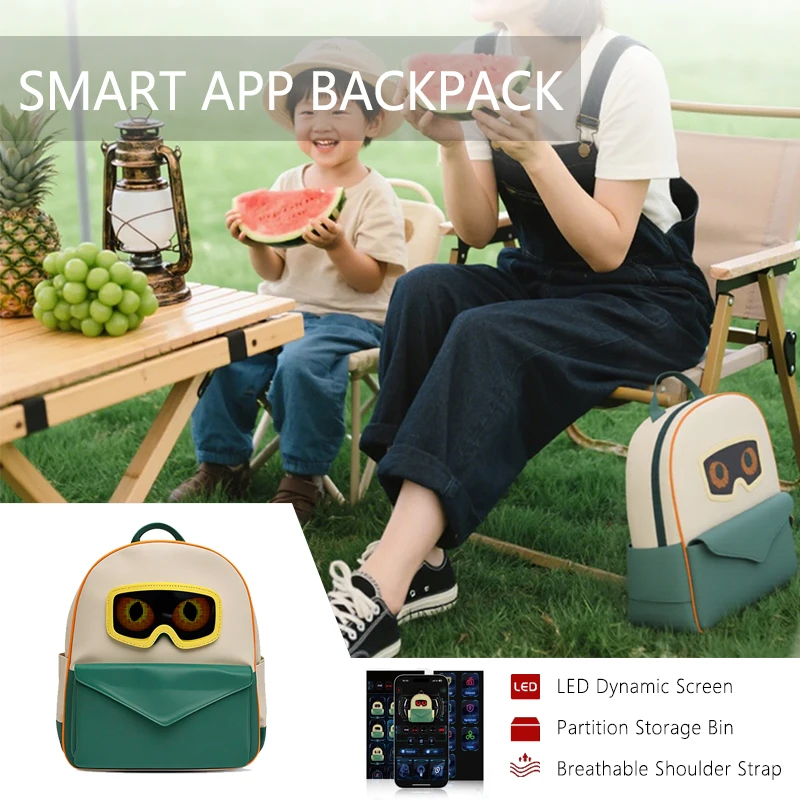 

Умный дисплей, светящийся рисунок «сделай сам», со светодиодными глазами, детский праздничный женский уличный дорожный рюкзак для ноутбука, школьные сумки