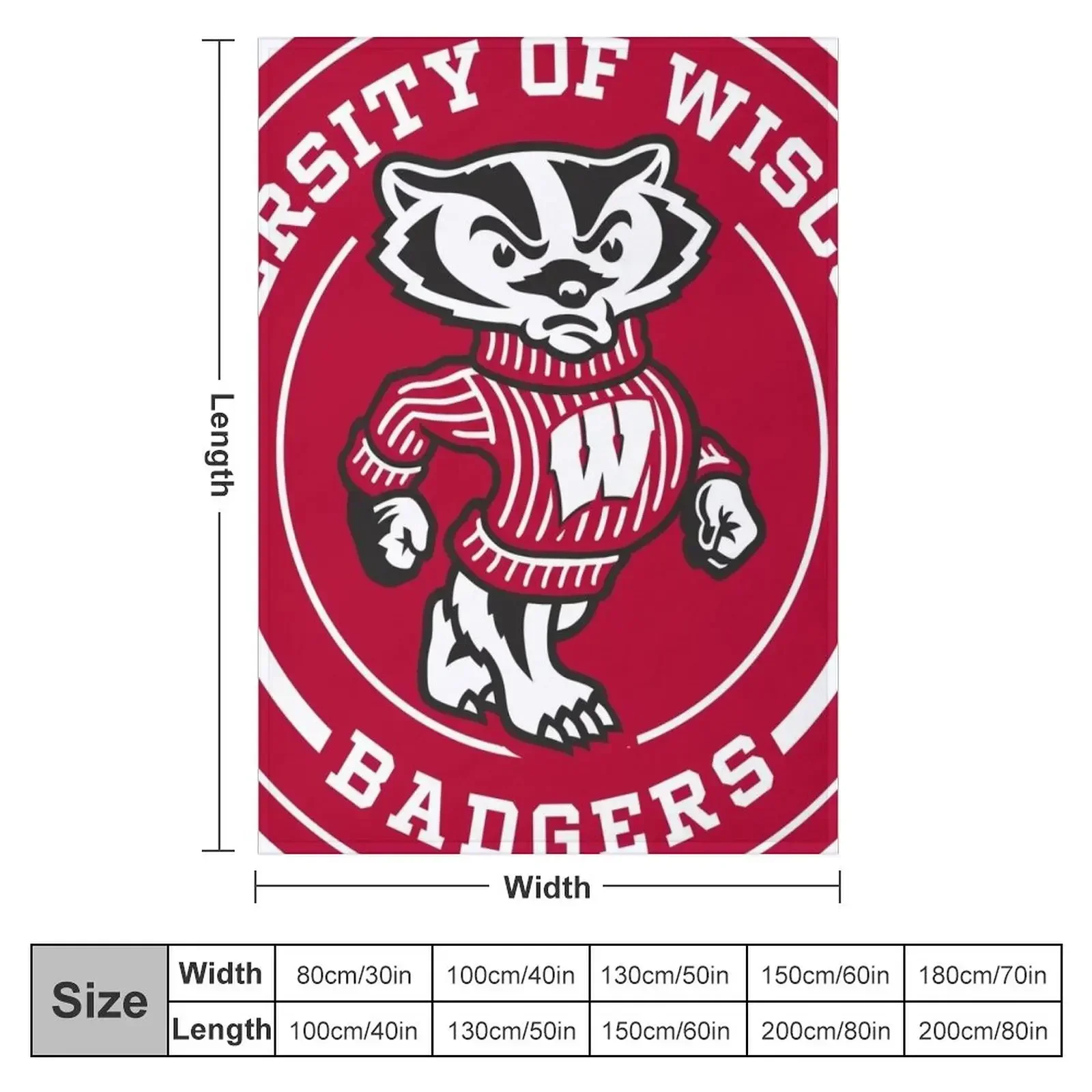 UW - Madison Circle Throw Blanket