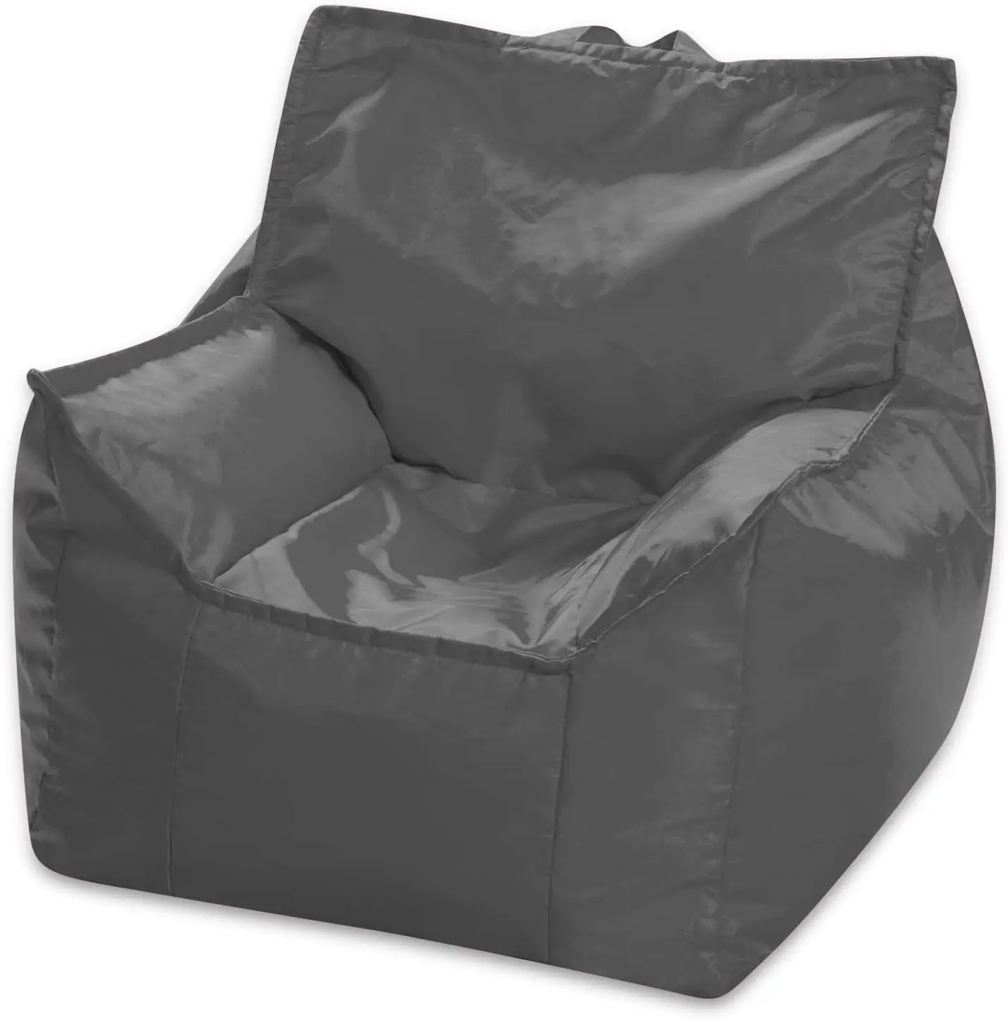 

Bean Bag Chair Structured Comfy Seat for Gaming, Reading and Watching TV, for Children, Newport Chair, Nylon - Charcoal Gray