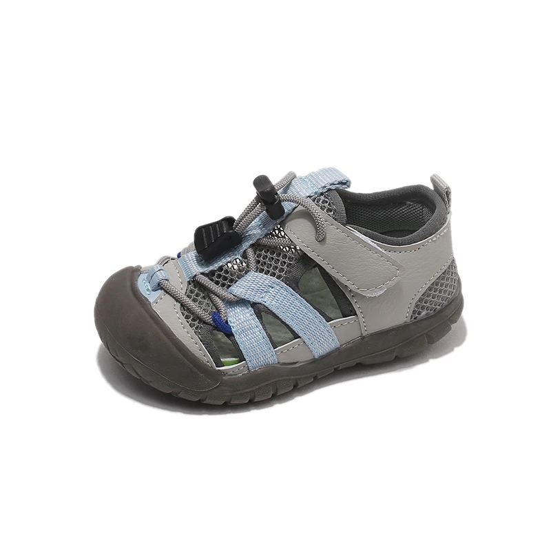 

Boys Girls Outdoor Sports Sandals Summer Closed-Toe Non-Slip Breathable Sandals Flat Comfortable Running Shoes Students