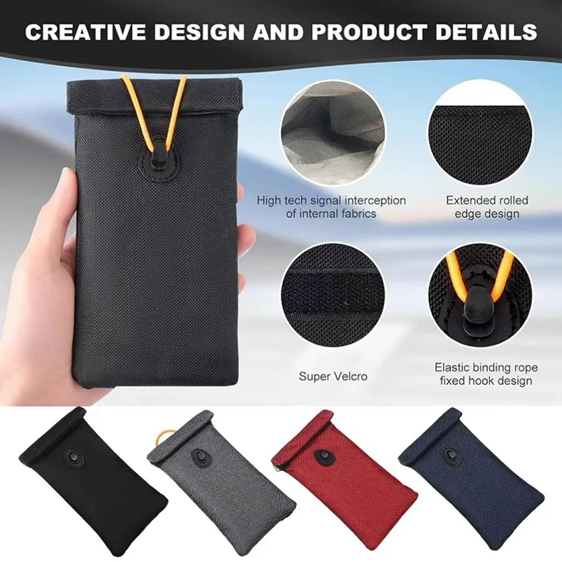 Bolsa Faraday para Llaves de Coche y Teléfono Inteligente, Bolsa Bloqueadora de Señales RFID/NFC, Protección Antirrobo Contra Ataques de Relé y Hackeo