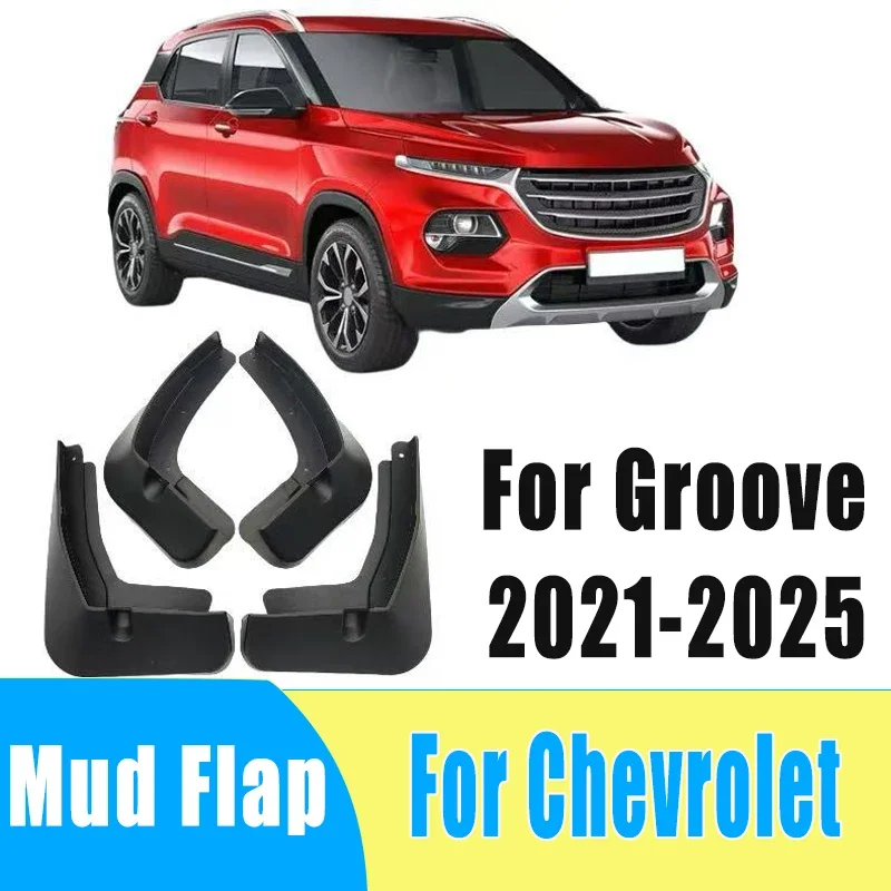 

4pcs Auto Tire Mudguard Waterproof Prevent Mud Splashing Car Mud Flap Fender Trim Accessories For Chevrolet Groove 2021-2025