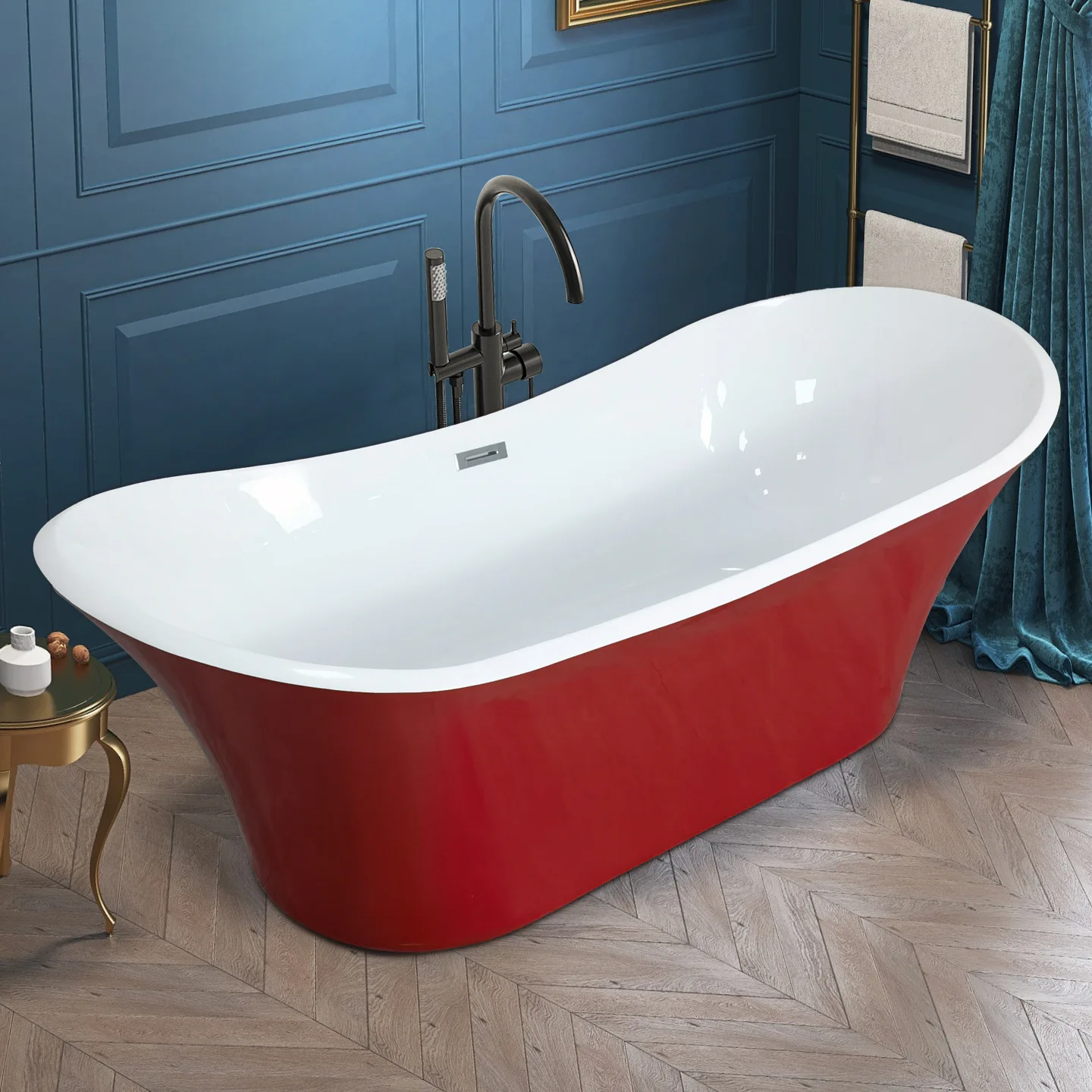 

Seamless Integrated Acrylic Bathtub Simple Thin Edge Ingot Small Apartment Family Hotel B & B Villa Bath Bathtub