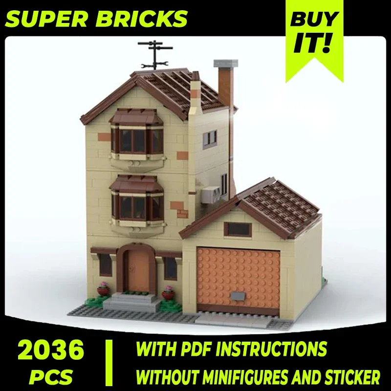 Moc Building Blocks Street View Model Anime Home Technical Bricks DIY Assembly Construction Toys For Child Holiday Gifts