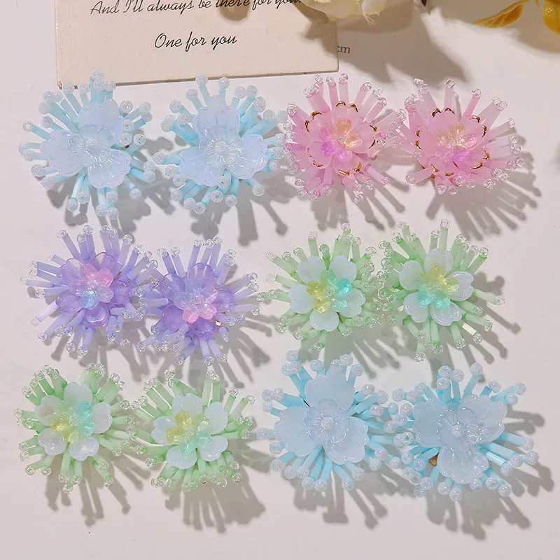 Sandal Charms 1pc Sea Salt Blue Seed Bead Flower Cluster for Summer Island Getaway Cute Clog Decor Lightweight Crocs Charms