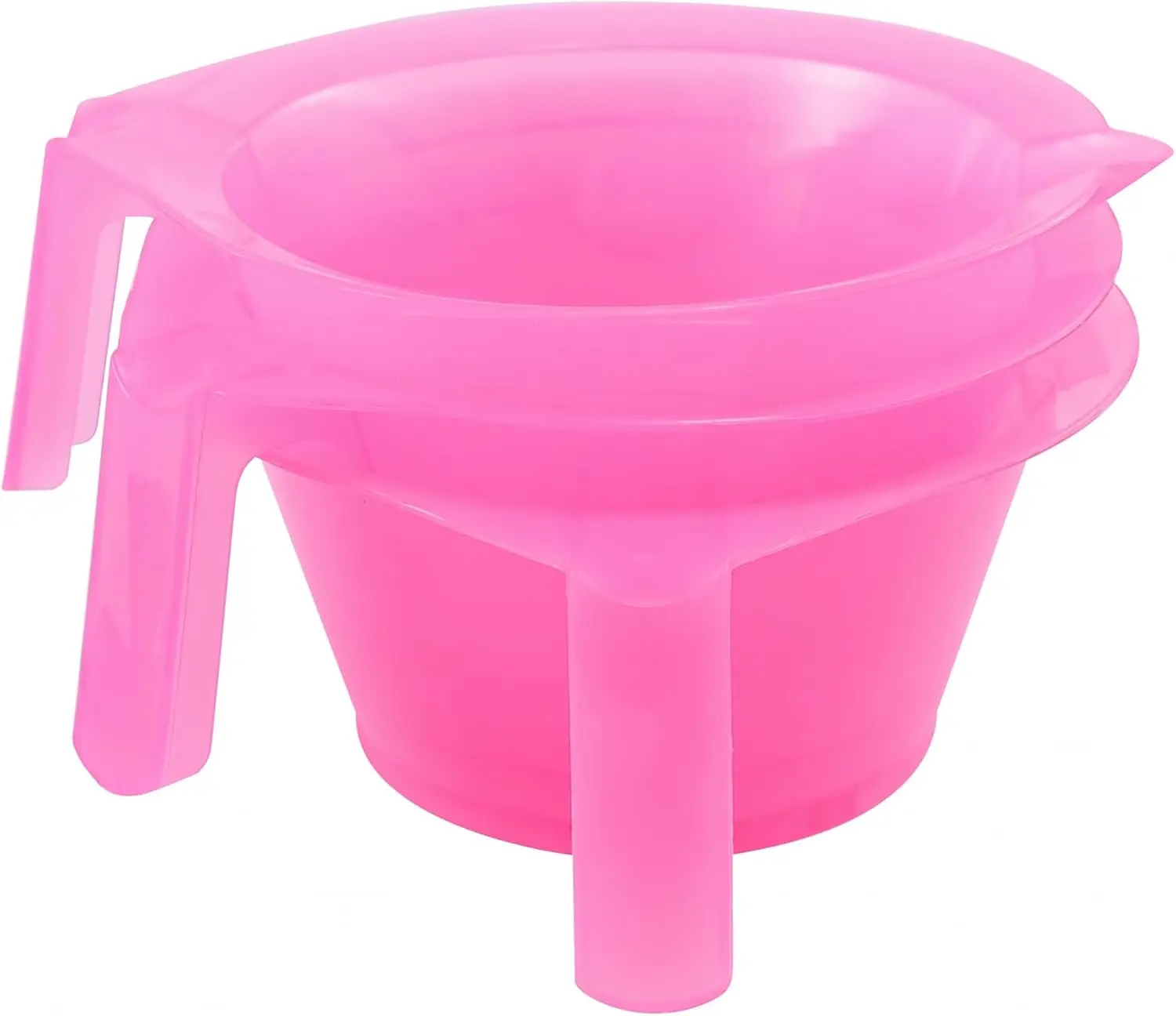 

3PCS Hair Color Mixing Bowls with Handle, Plastic Dye Bowls for Salon & Home Use, Pink