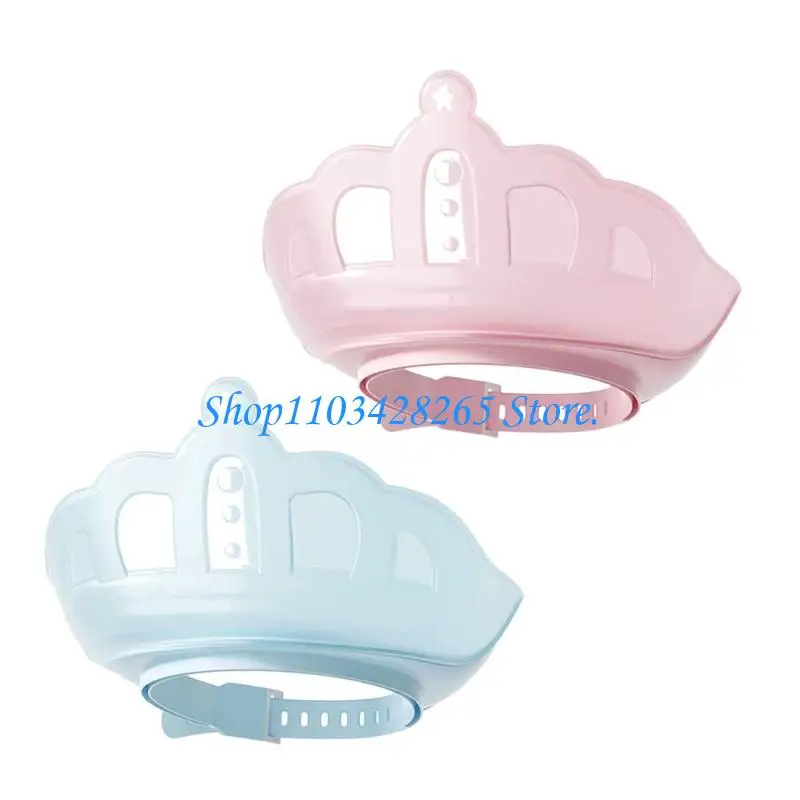 

Comfortable Baby Bath Hat Leakproof Ear Adjustable Skin Friendly G2TE