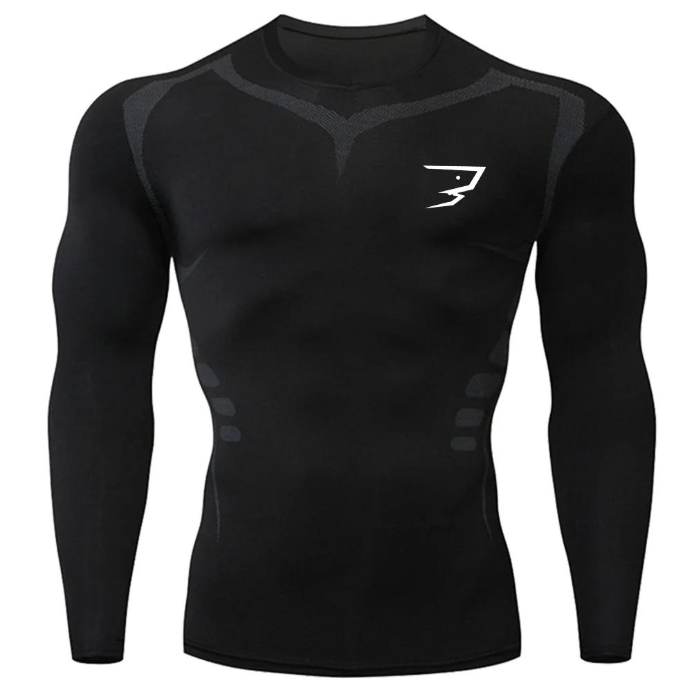 PRO Quick-Dry Compression Workout Shirts for Men, Spring & Autumn Long Sleeve Tops for Basketball, Morning Running, Yoga & Athle