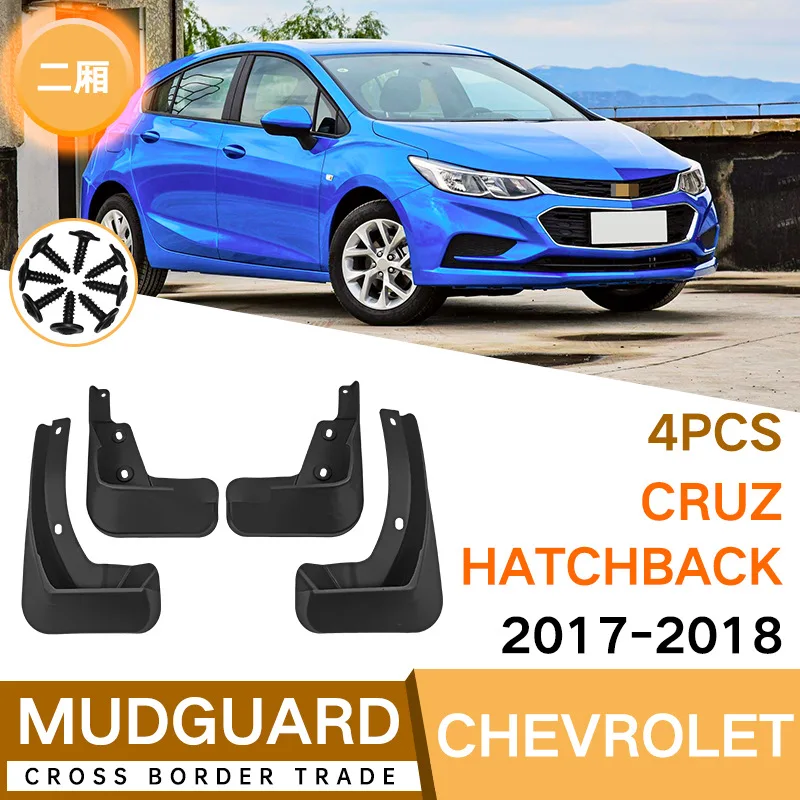 4Pcs Car Front Rear Mud Flap Mudguards Splash Guards For Chevrolet Cruze Hatchback 2017 - 2023 2018 2019 2020 2021 2022