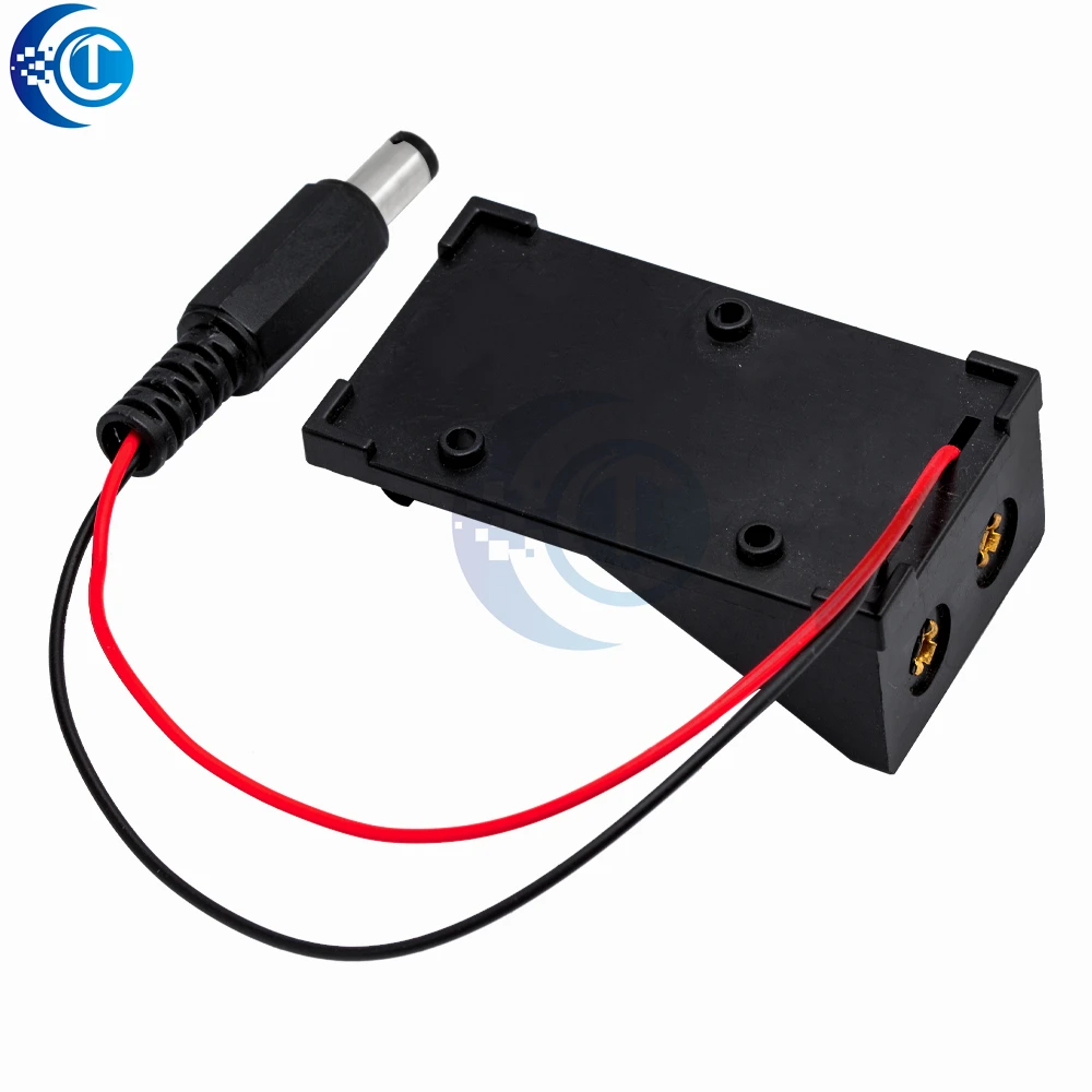 9-V-Batteriehalter mit 5,5 x 2,1 mm DC-Stecker und Kabel – kompatibel für Arduino (2018 beliebtes Modell)
