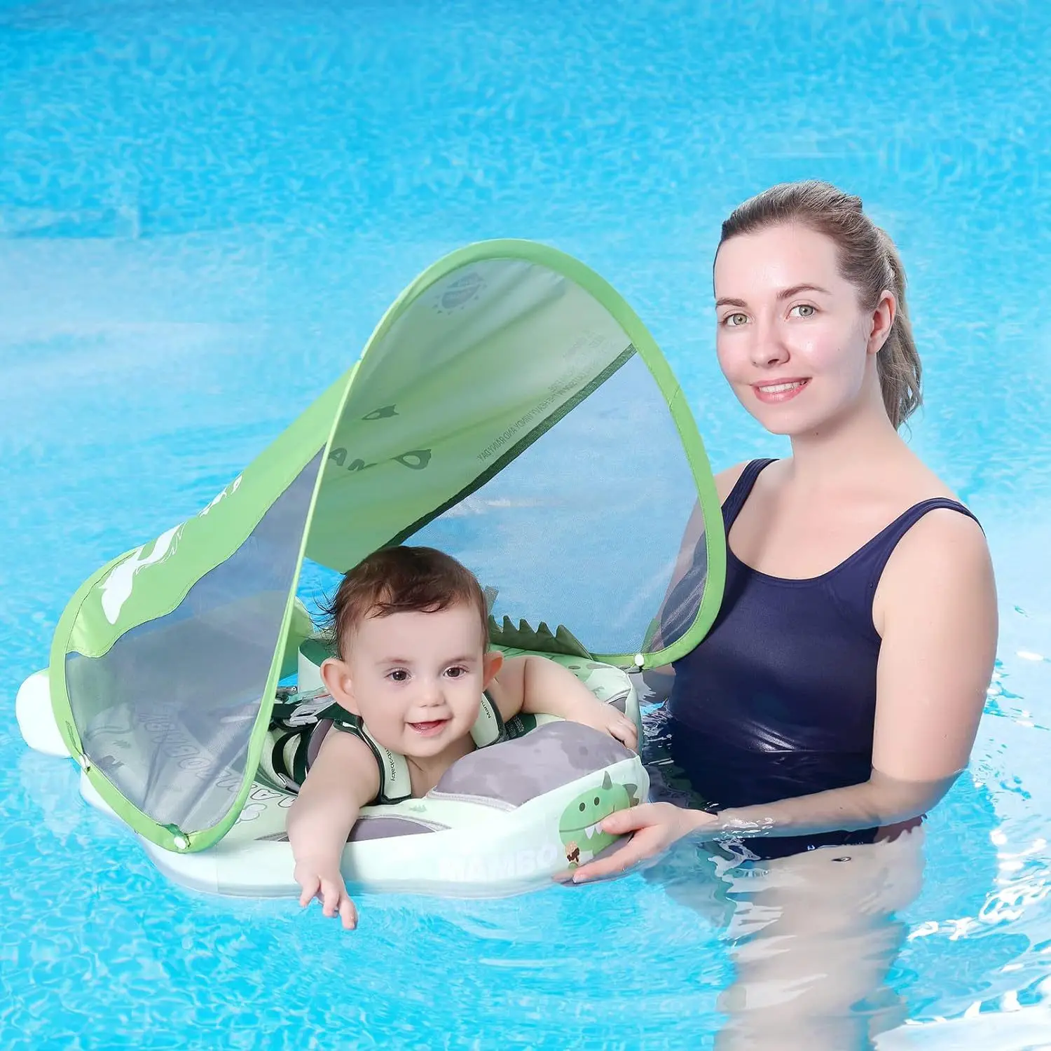 2024 Nieuwste Baby Zwembad Float Niet-Opblaasbare Baby Float Kinderen Zwemring Met Zonnescherm En Water Speelgoed