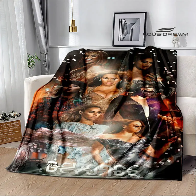 Beyonce Giselle Knowles Printed blanket Flannel Warm blanket Soft Cozy Blanket Sofa Bed Blanket Travel Blanket Birthday Gift