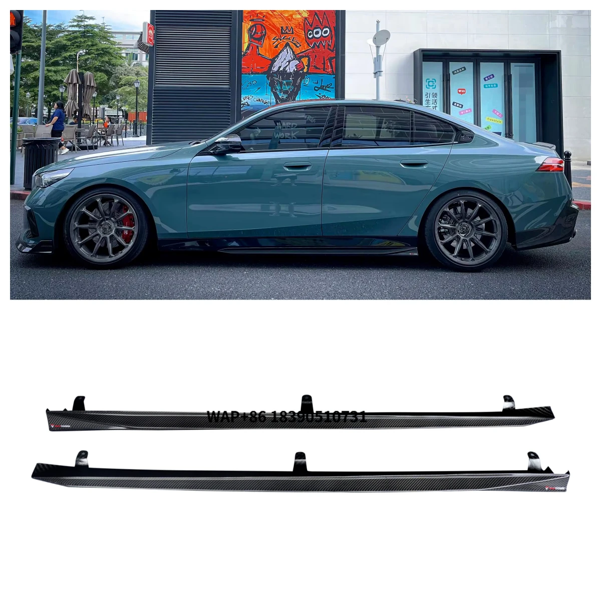 

High Quality Dry Carbon Fiber TK Style Side Skirts for 5 Series G60 4-Door 2024+ Side Skirts Car Accessories