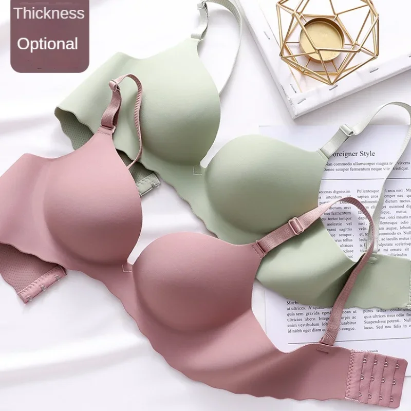 Sexy Push Up Bra Corset Wireless One-Piece Breathable Underwear Gathered Uphold Bra Set for Women Lingerie Seamless Bralette