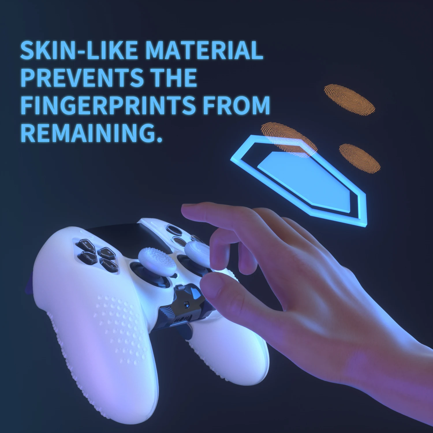 PlayVital funda protectora de silicona antideslizante para ps5 Edge Controller, edición con tachuelas 3D, piel con 6 tapas de agarre para el pulgar